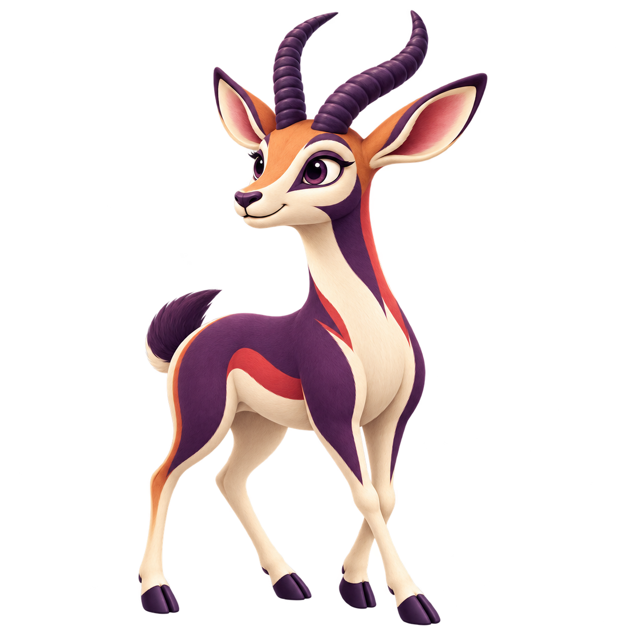 A purple and red Springbok, the Best EOR South Africa mascot